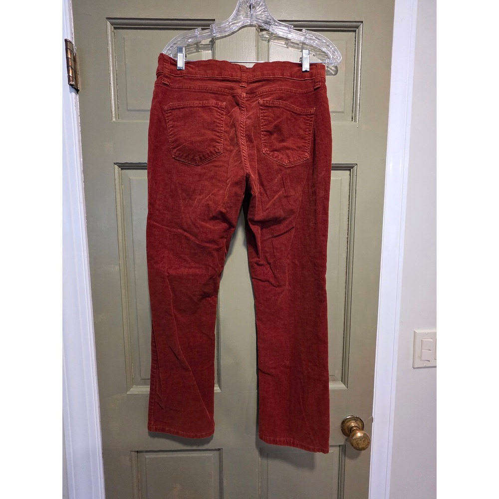 St. John's Bay Rust Orange Corduroy Pants Straight Leg 10 Petite 10P Fall Boho - Picture 4 of 10